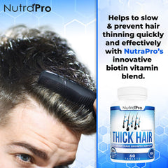 NutraPro envase de tabletas para apoyo diario del cabello.