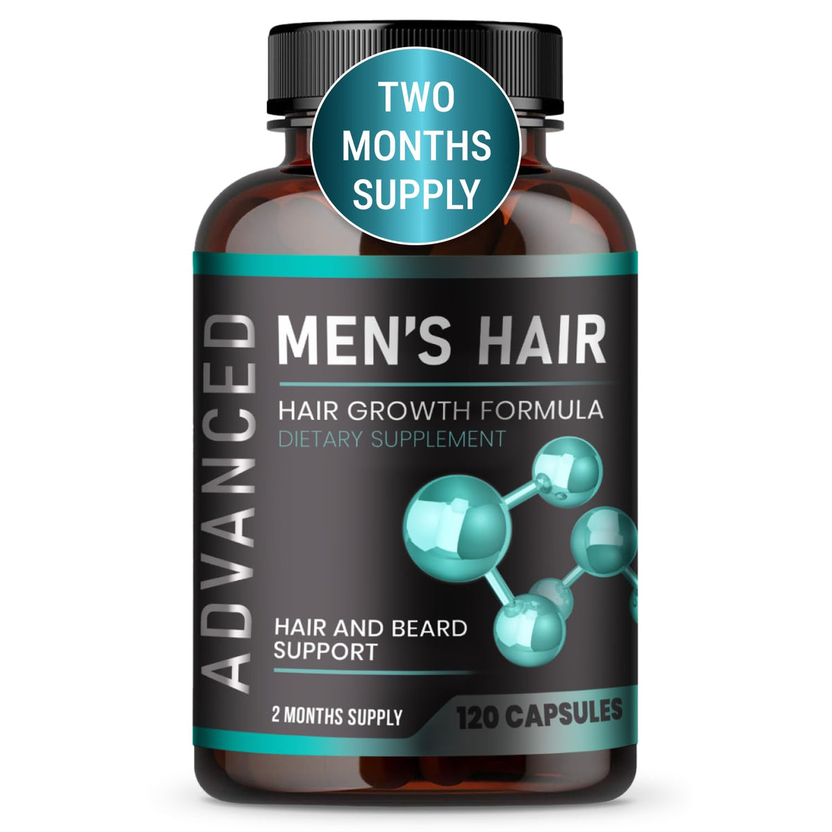 NutraPro Hair Growth Vitamins bottle demonstrates men's hair health support.