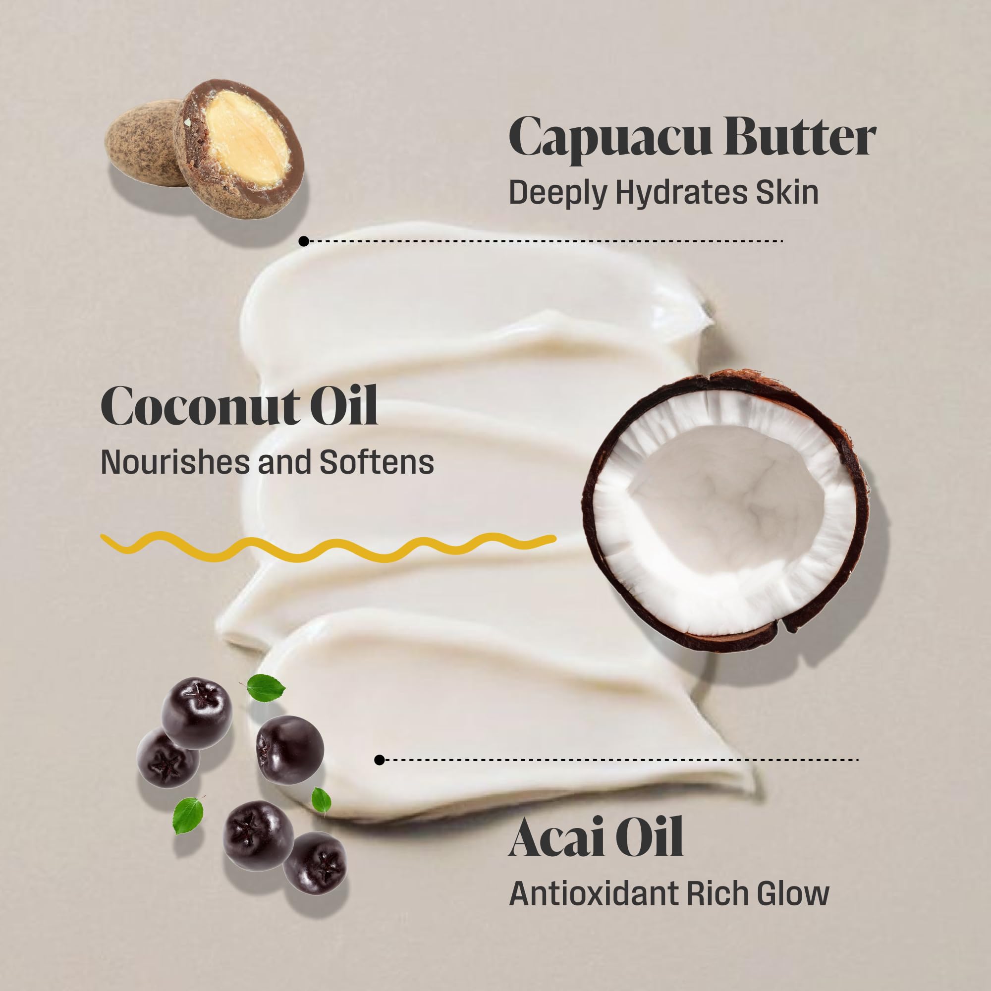 Ingrédients naturels cacao et extraits de baies utilisés par Nutrius Coco Berry Bliss.