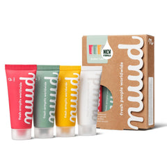 Nuud Conjunto familiar: empaque compacto para llevar y usar diariamente.