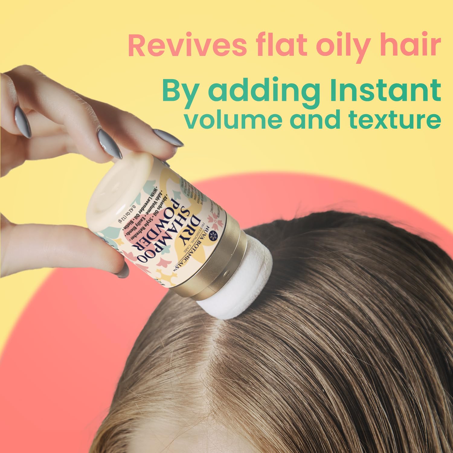 Nuva Botanicals Absorción de Aceite: deja el cabello limpio y ligero.