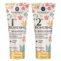 Nuva Botanicals Bond Repair Champú, botella, reparación de enlaces y hidratación para cabello dañado.