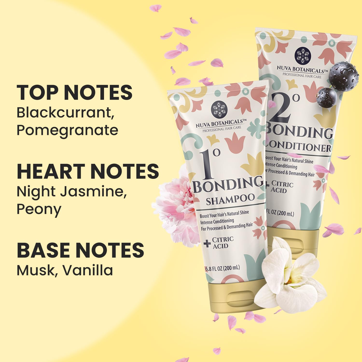 Set completo de Nuva Botanicals Bond Repair para cuidado capilar.