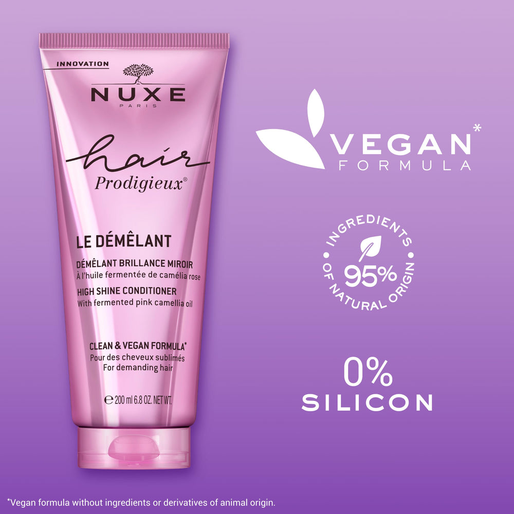 Nuxe Prodigieux sans silicone: formule légère qui n'alourdit pas.