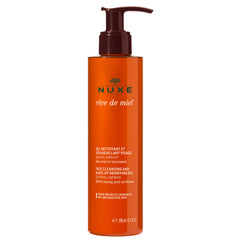 Nuxe Rêve de Miel: gel limpiador desmaquillante en botella purifica la piel