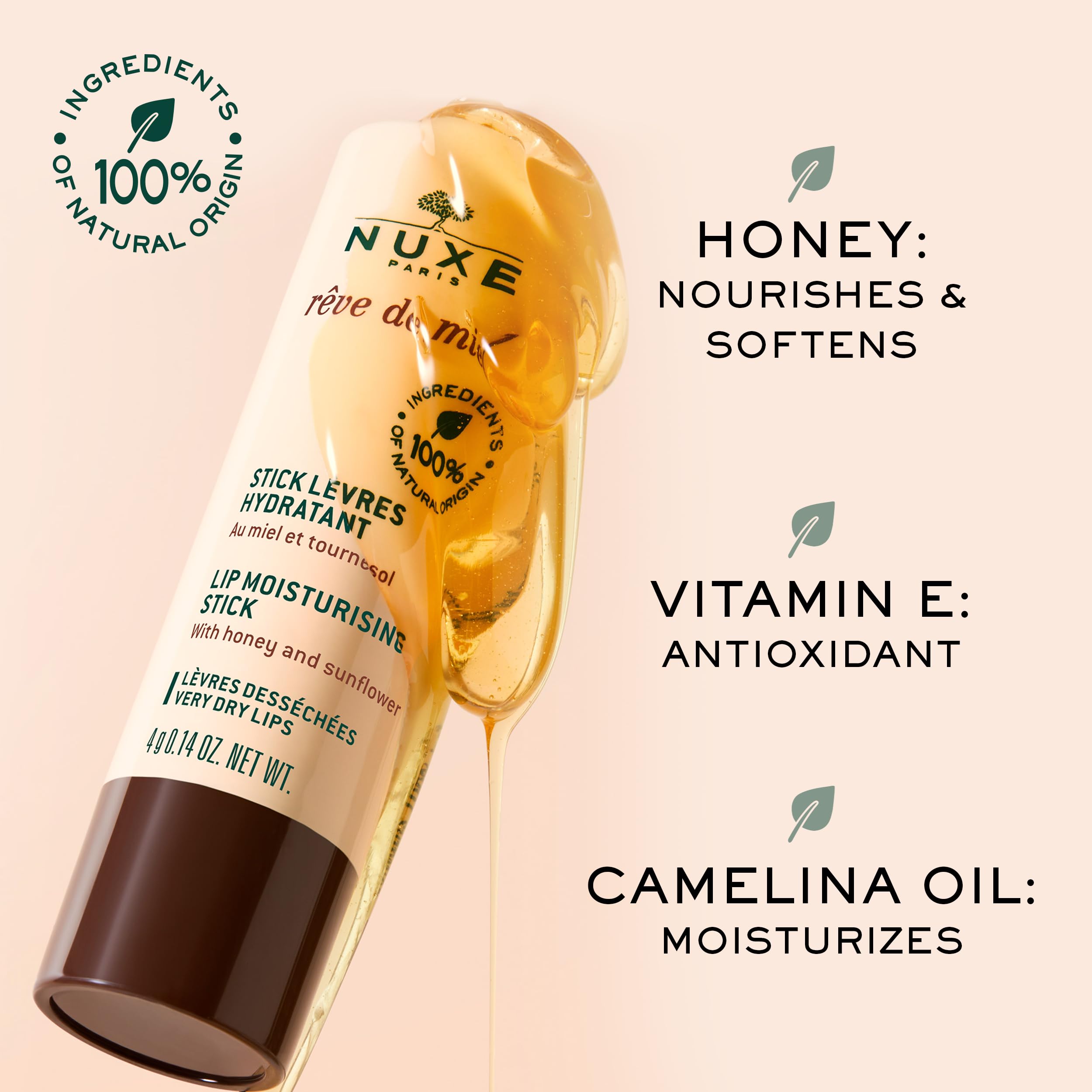 NUXE Rêve de Miel vitamina E para nutrir labios