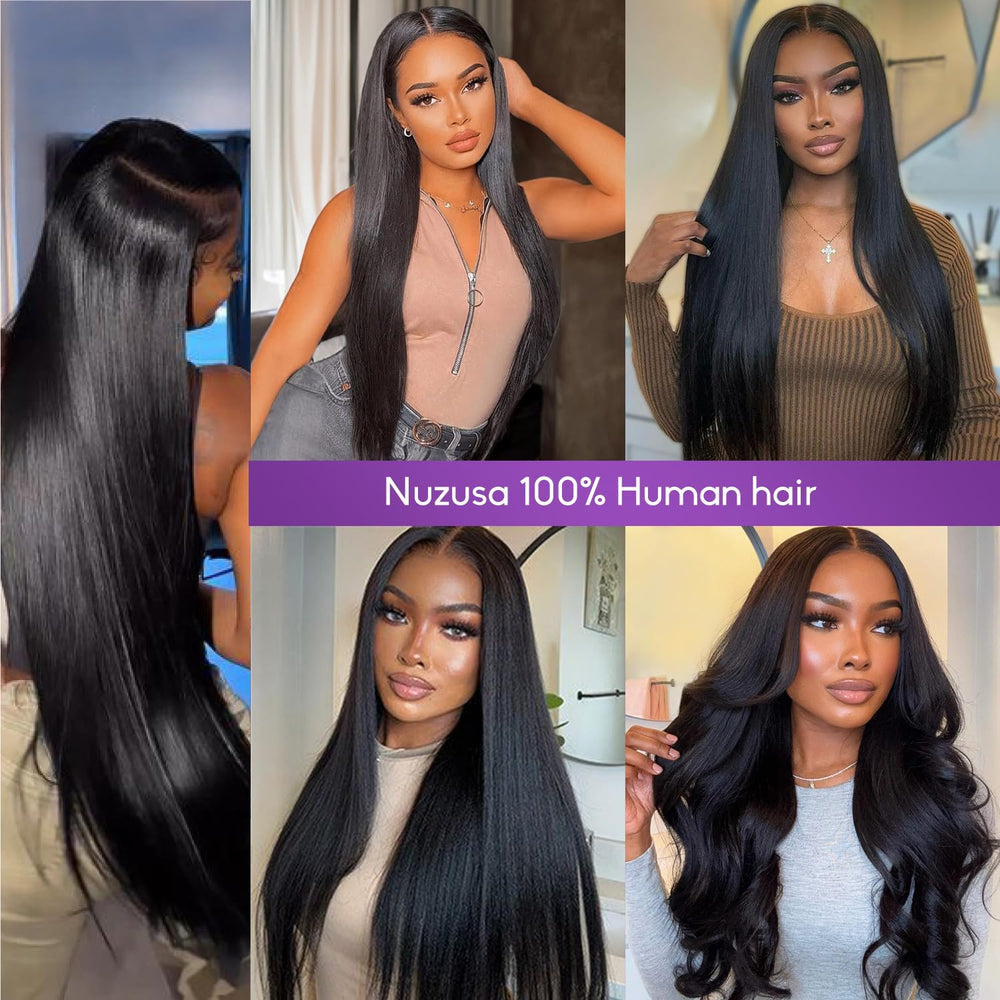 Nuzusa extensiones con clips para pelo liso o rizado, se adaptan a tu estilo diario.