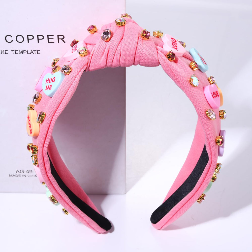 Diadema NVENF Valentine con lentejuelas brillantes para fiestas.