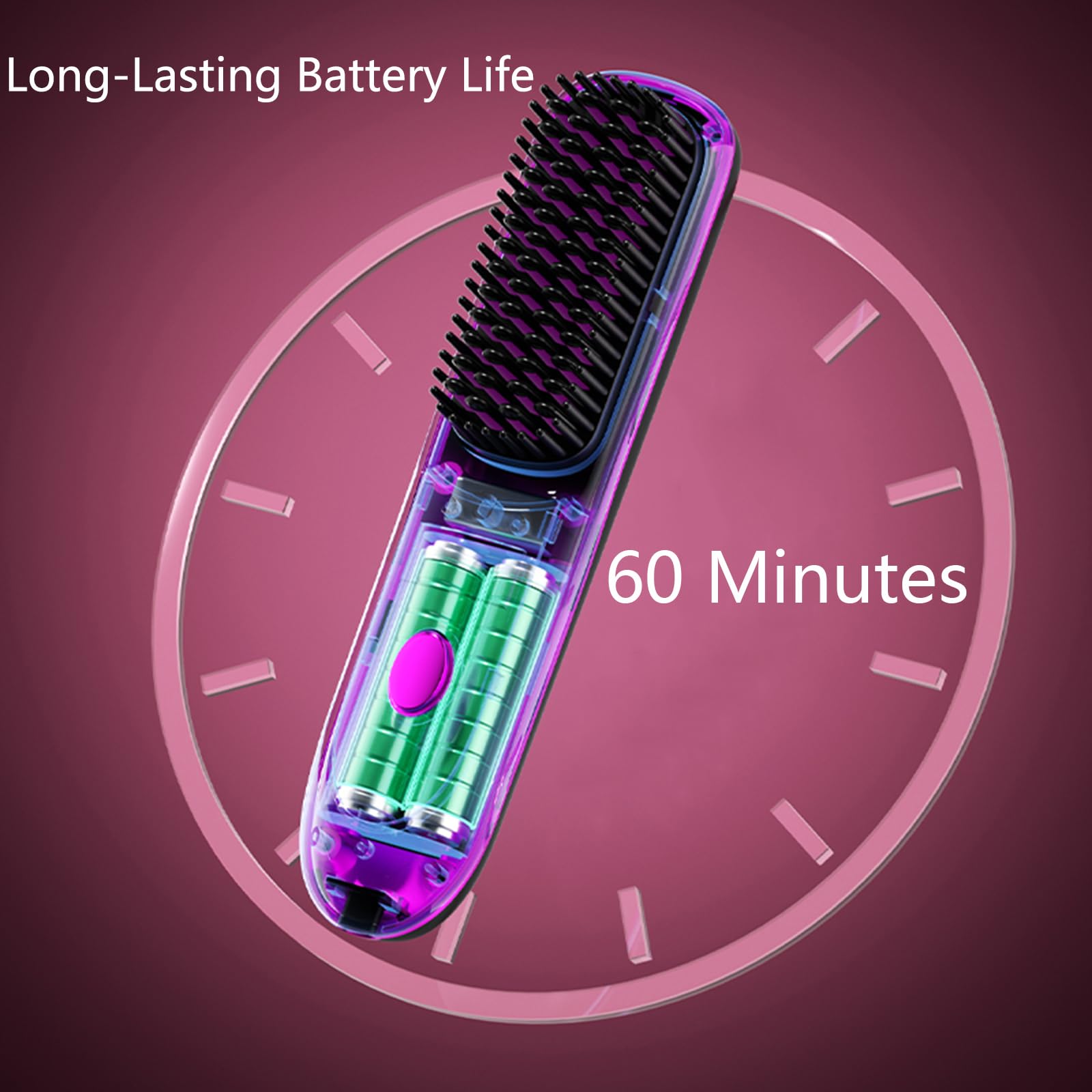 Dientes espaciados del Go Brush Pro permiten peinado en texturas gruesas.
