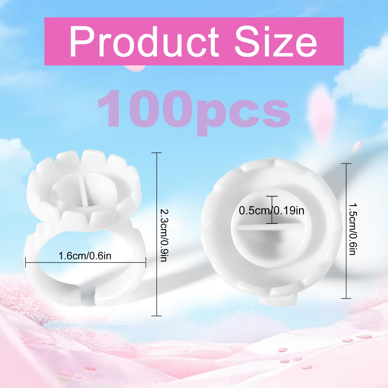 NXJ INFILILA: anillos desechables para pestañas, uso higiénico y sin limpieza posterior