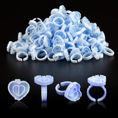 NXJ INFILILA: anillos de pegamento en forma de corazón para precisión en pestañas