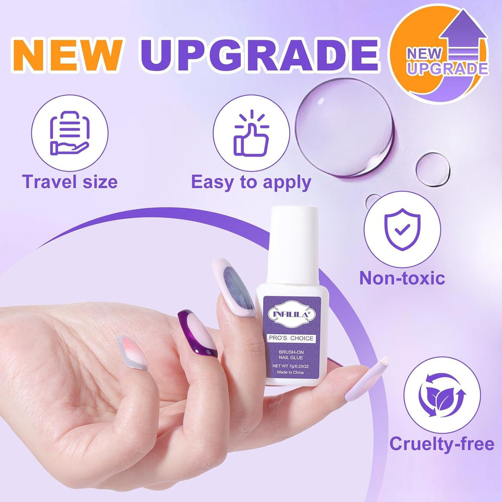 NXJ INFILILA, aplicador con pincel para aplicación precisa de uñas.
