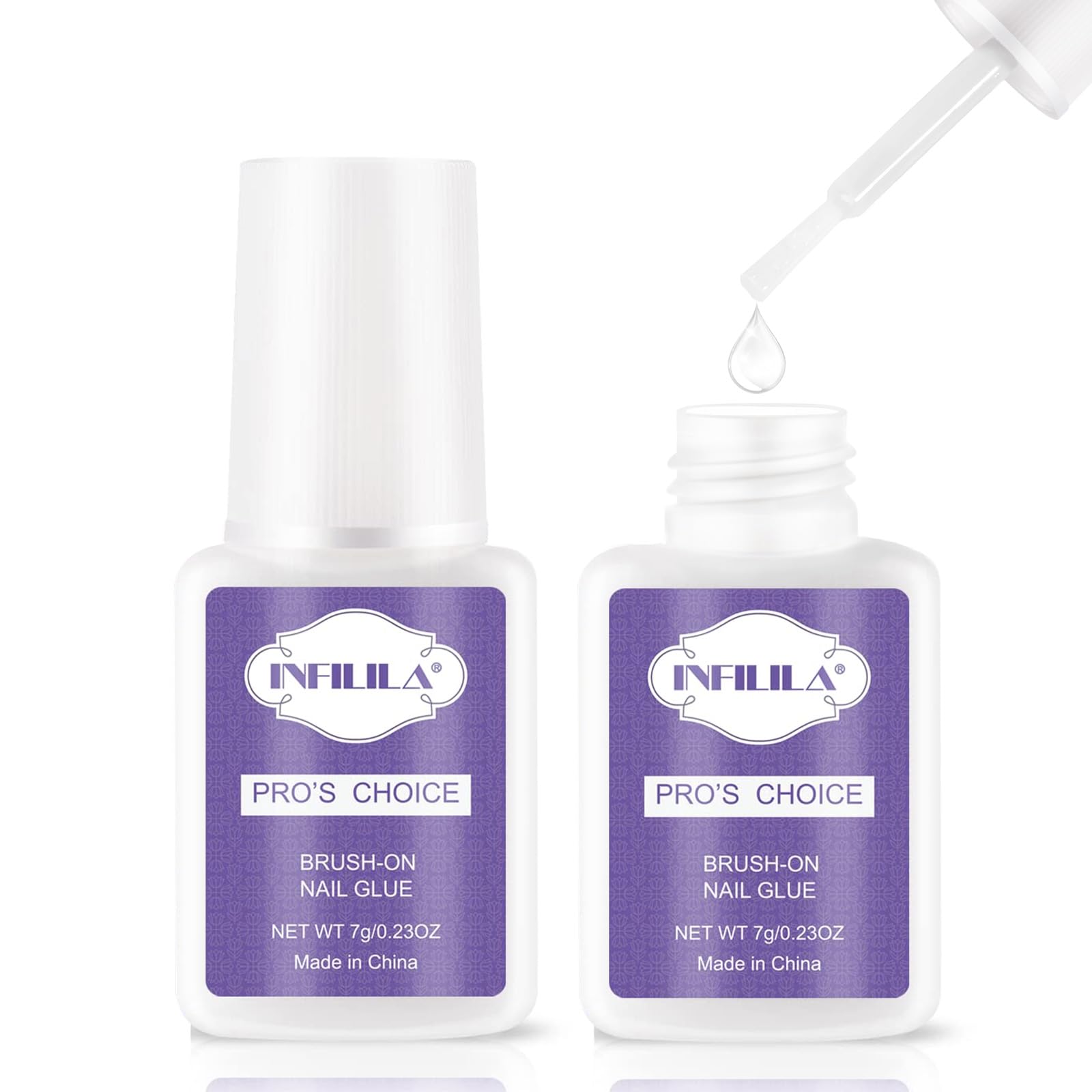 NXJ INFILILA: cola para uñas profesional, unión rápida para un acabado duradero.