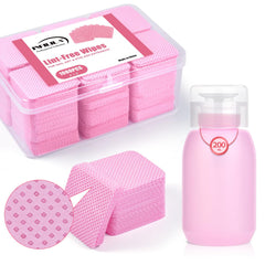 NXJ INFILILA conjunto de toallitas para uñas sin pelusa y dispensador de acetona 200 ml para salón