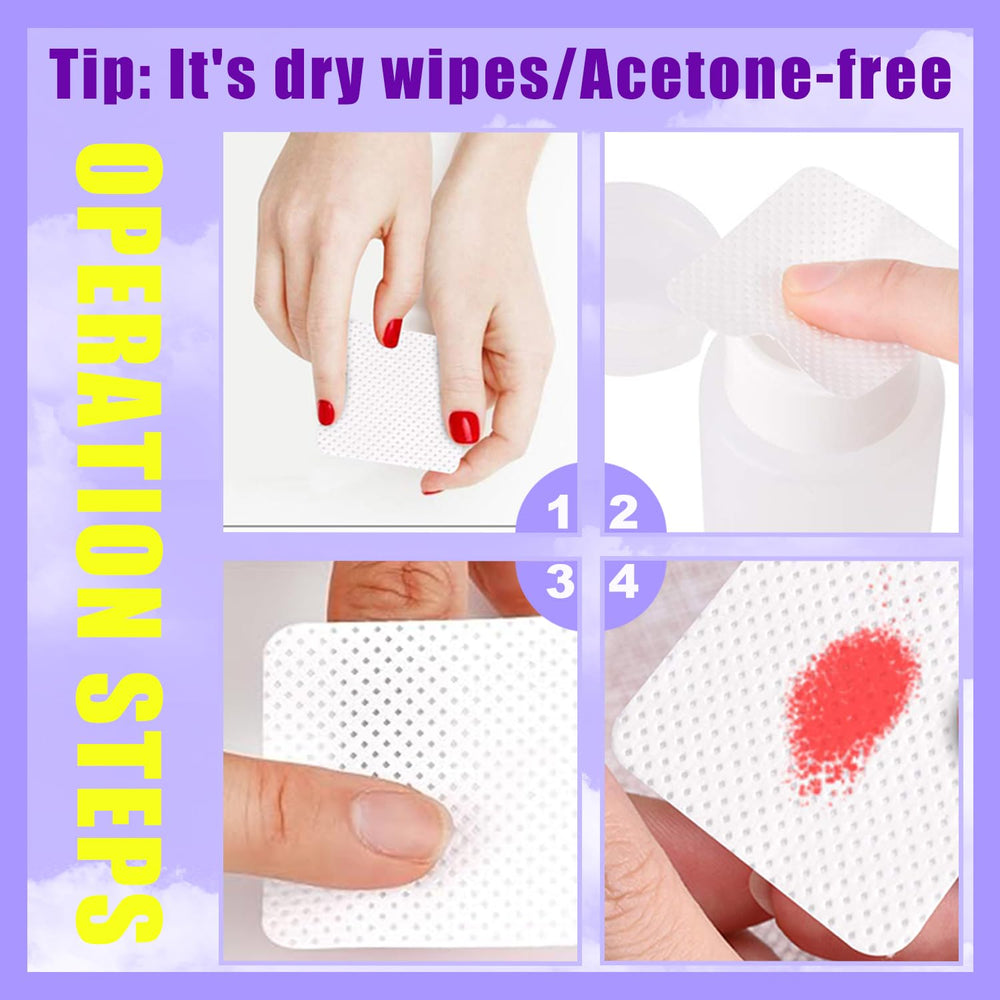 NXJ INFILILA: toallitas secas para limpieza de uñas, sin pelusa y con buena absorción.