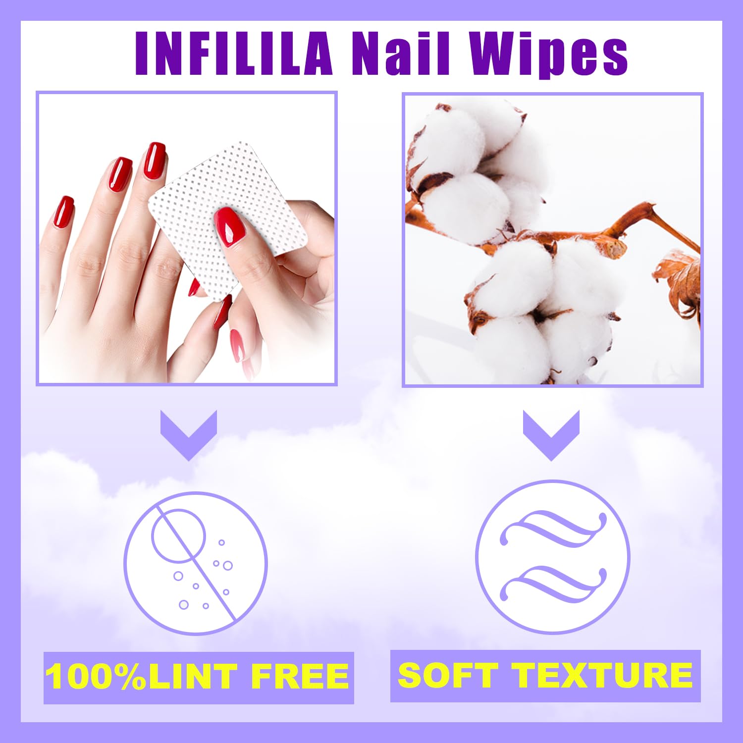NXJ INFILILA: tejido no tejido absorbente para remover esmalte gel sin dejar residuos.