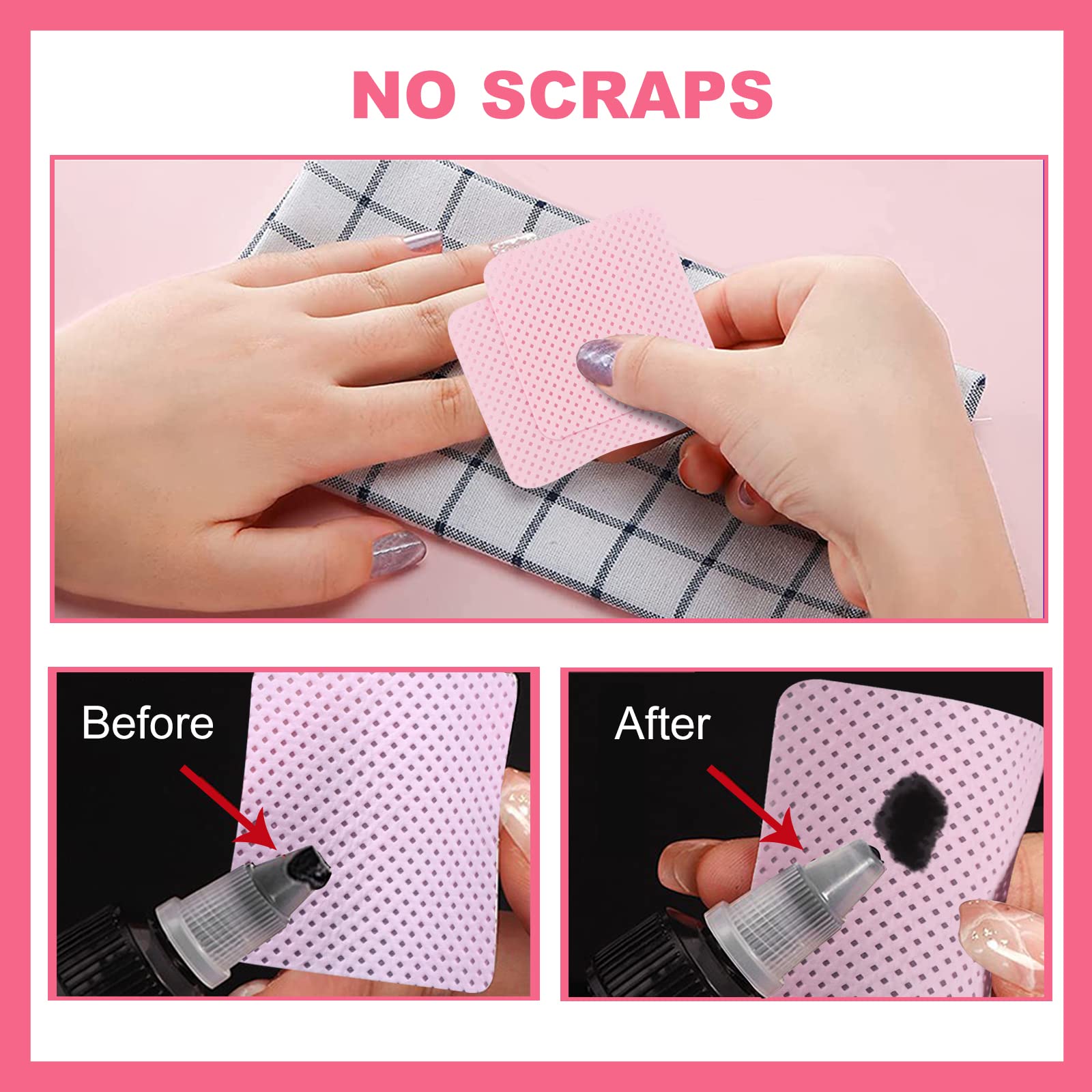 NXJ INFILILA – toallitas para manicura y pedicura, sin pelusa y desechables.