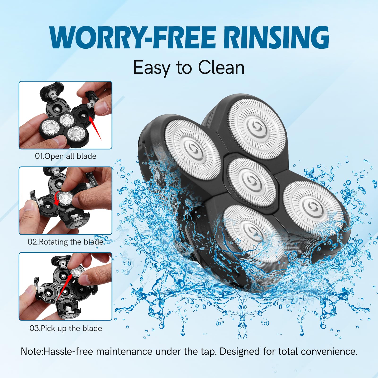 NXPPYY Freebird cabezal redondo – protección de piel durante el afeitado.