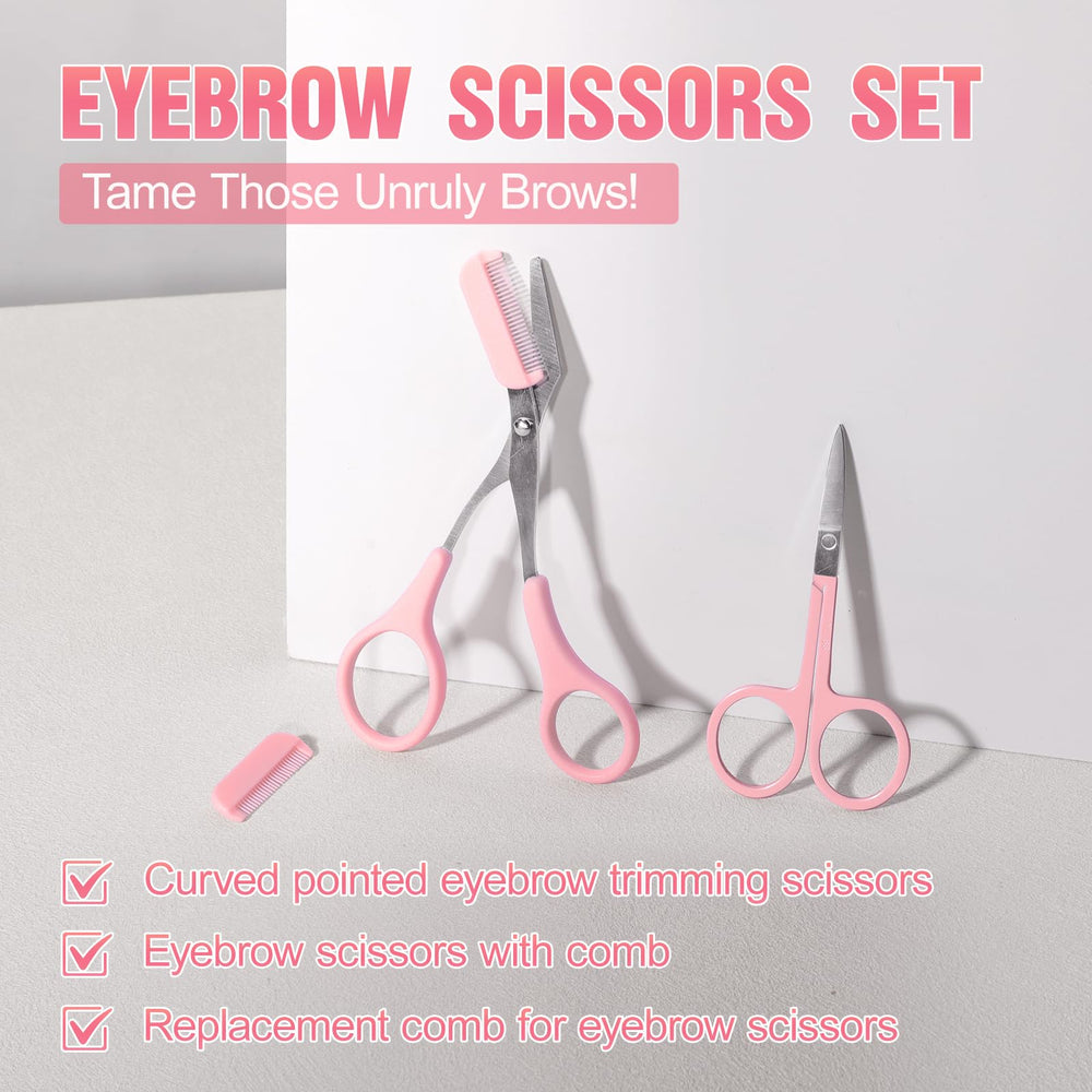 NXPPYY tijeras cejas con peine para cortes uniformes