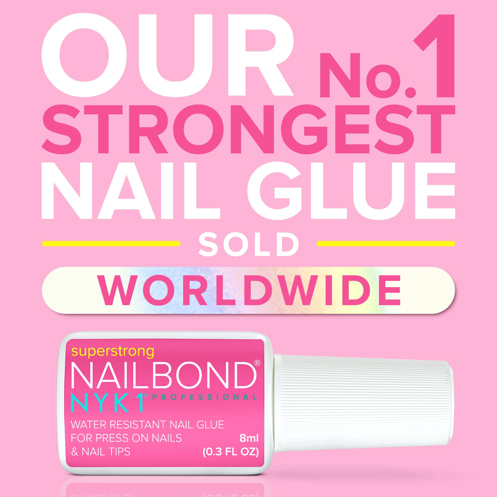 NYK1 NailBond en botella de 8 ml para uso diario.