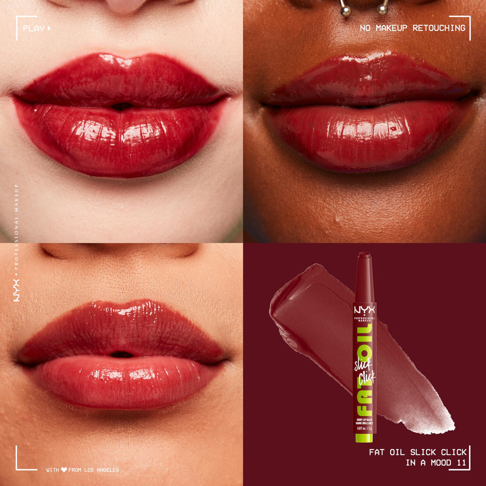 NYX bálsamo labial pigmentos suaves brindan color ligero con brillo.