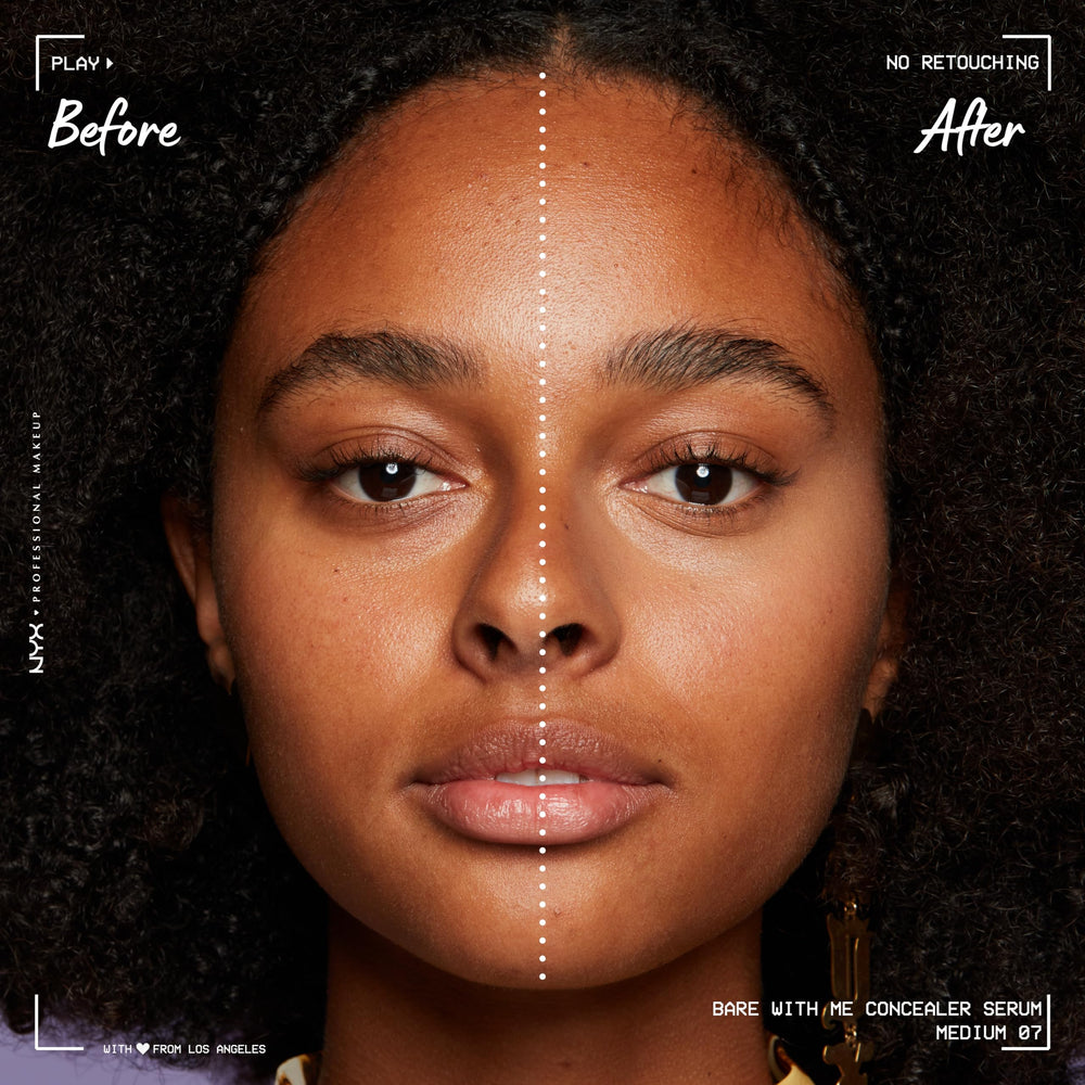 Nyx Bare With Me Concealer Serum, dos bombas para ojeras y manchas con hidratación.