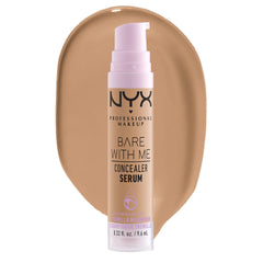 Nyx Bare With Me Concealer Serum en bote, hidratación 24h para rostro y ojos.