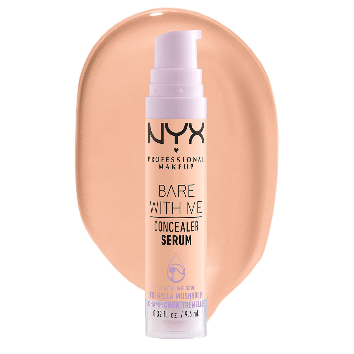 Bare With Me Concealer Serum de NYX, cobertura 24h y acabado natural para la piel