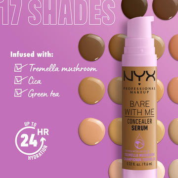 NYX Bare With Me Corrector-serum cubre ojeras y rojeces sin resecar