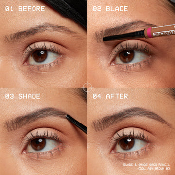 NYX Blade & Shade Brow Pencil application demo showing quick brow shaping.
