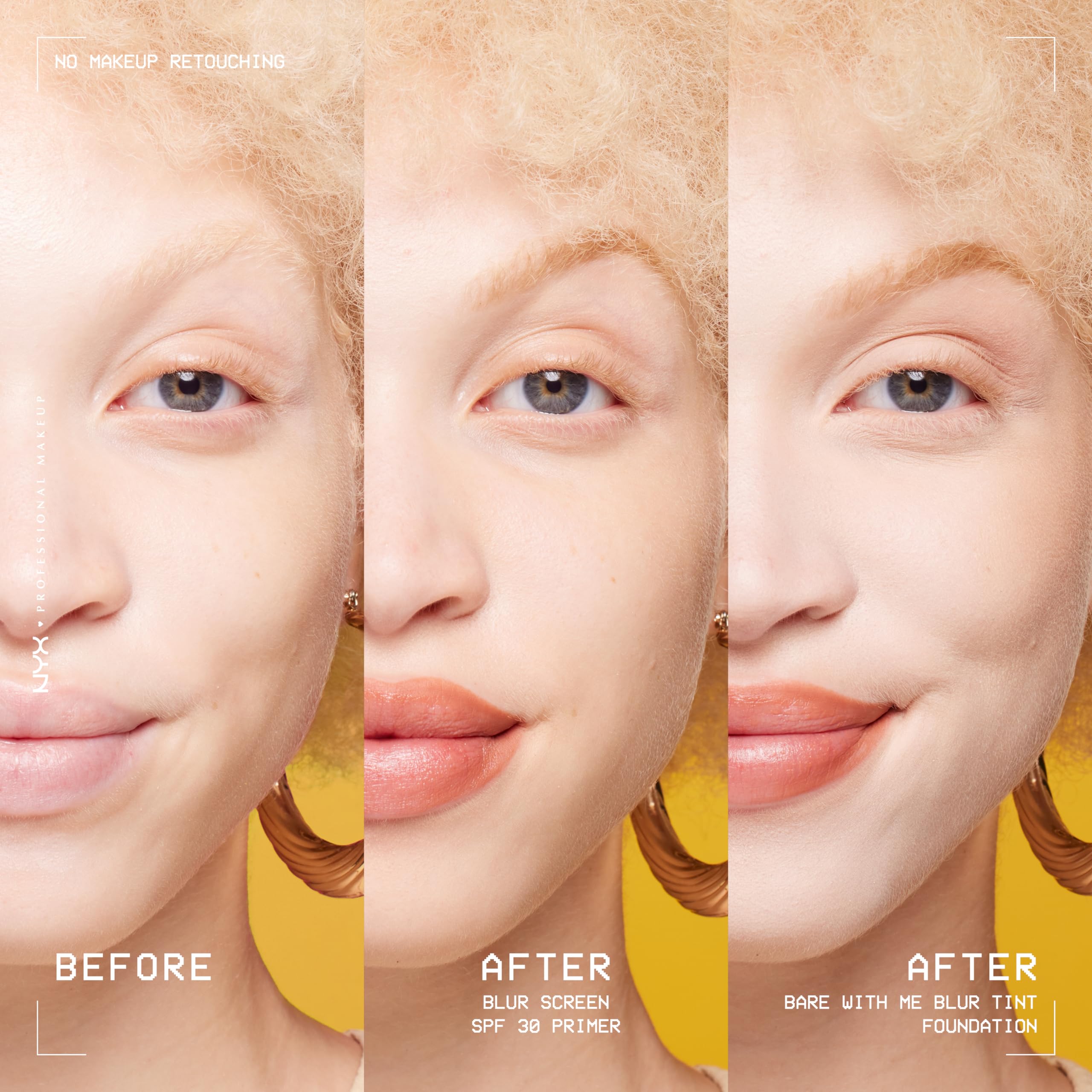 NYX Blurscreen Primer SPF30, difuminado: reduce brillos y crea acabado liso.