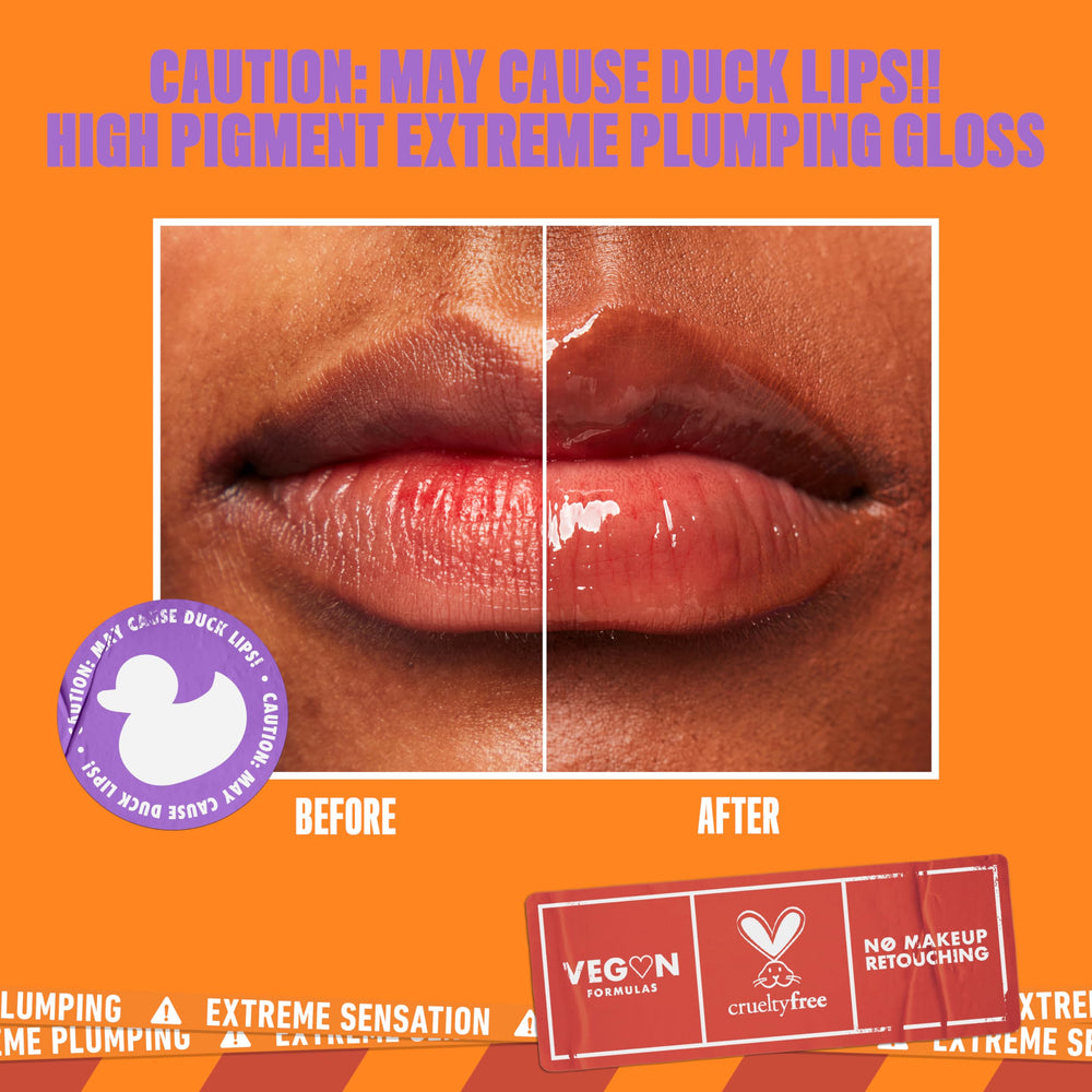 Aplicación suave del brillo labial de NYX para labios definidos.