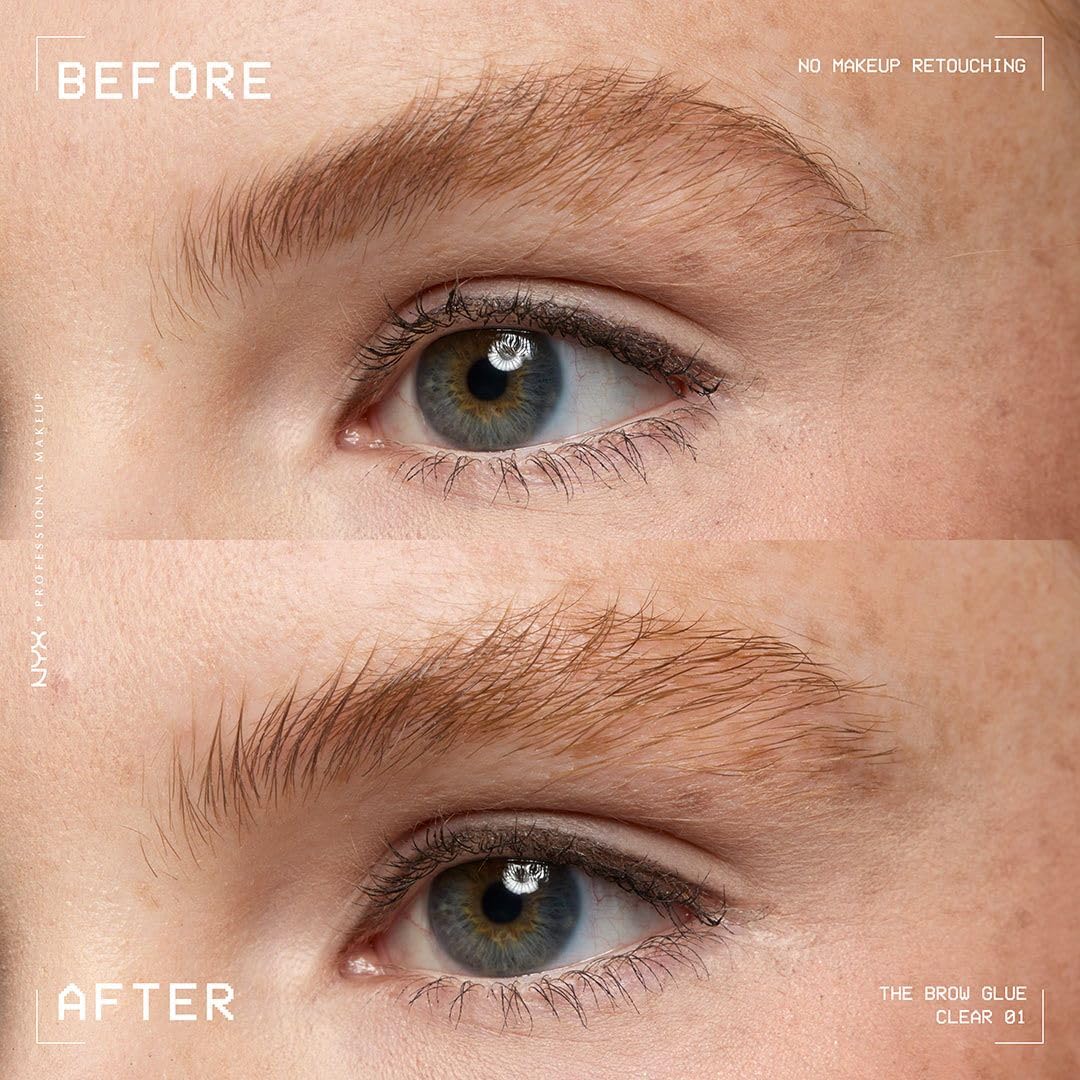 Etiqueta libre de crueldad de NYX en el envase del Brow Glue.