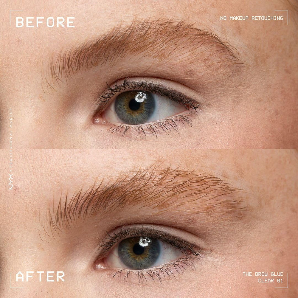 Etiqueta libre de crueldad de NYX en el envase del Brow Glue.