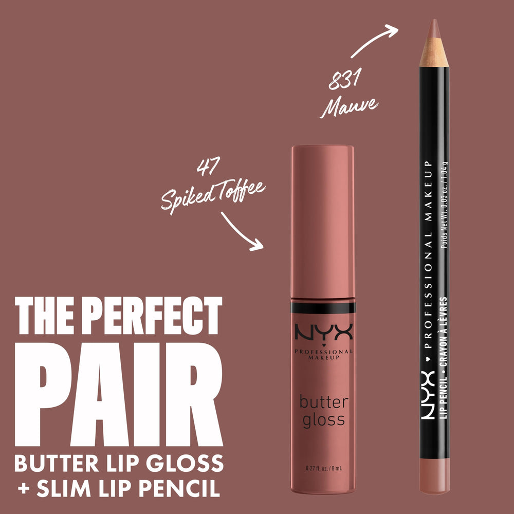 NYX Butter Gloss Brown Sugar, brillo medio para combinar con delineador