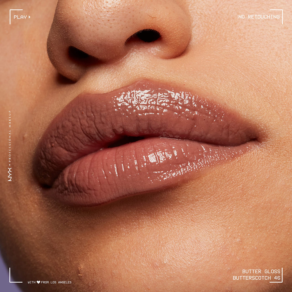 NYX Butter Gloss Brown Sugar, aroma dulce que acompaña cada pasada.