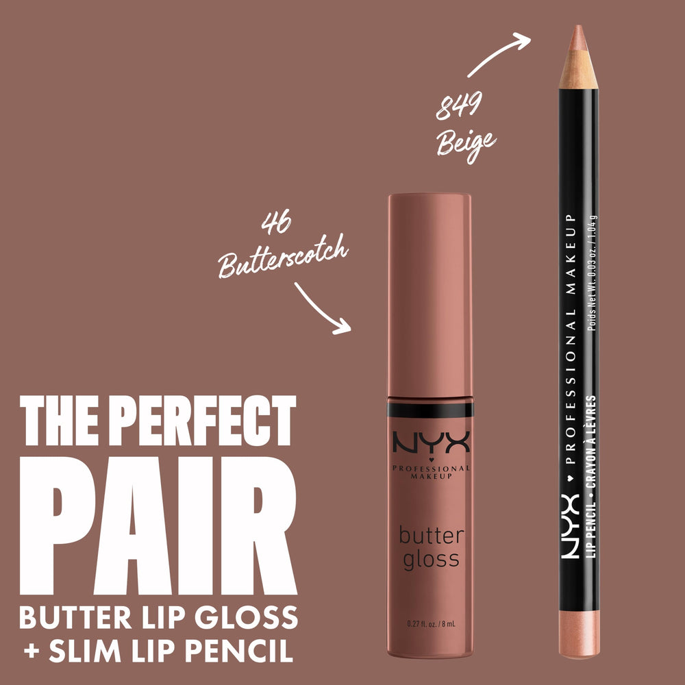 NYX Butter Gloss Brown Sugar, brillo no pegajoso para uso diario.