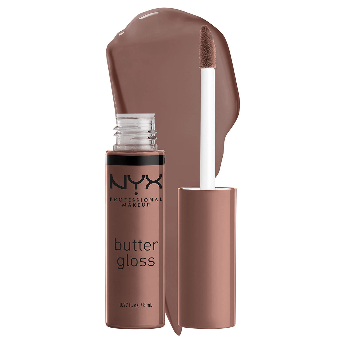 NYX Butter Gloss Brown Sugar Cinnamon Roll: aplicación suave para nude cálido.