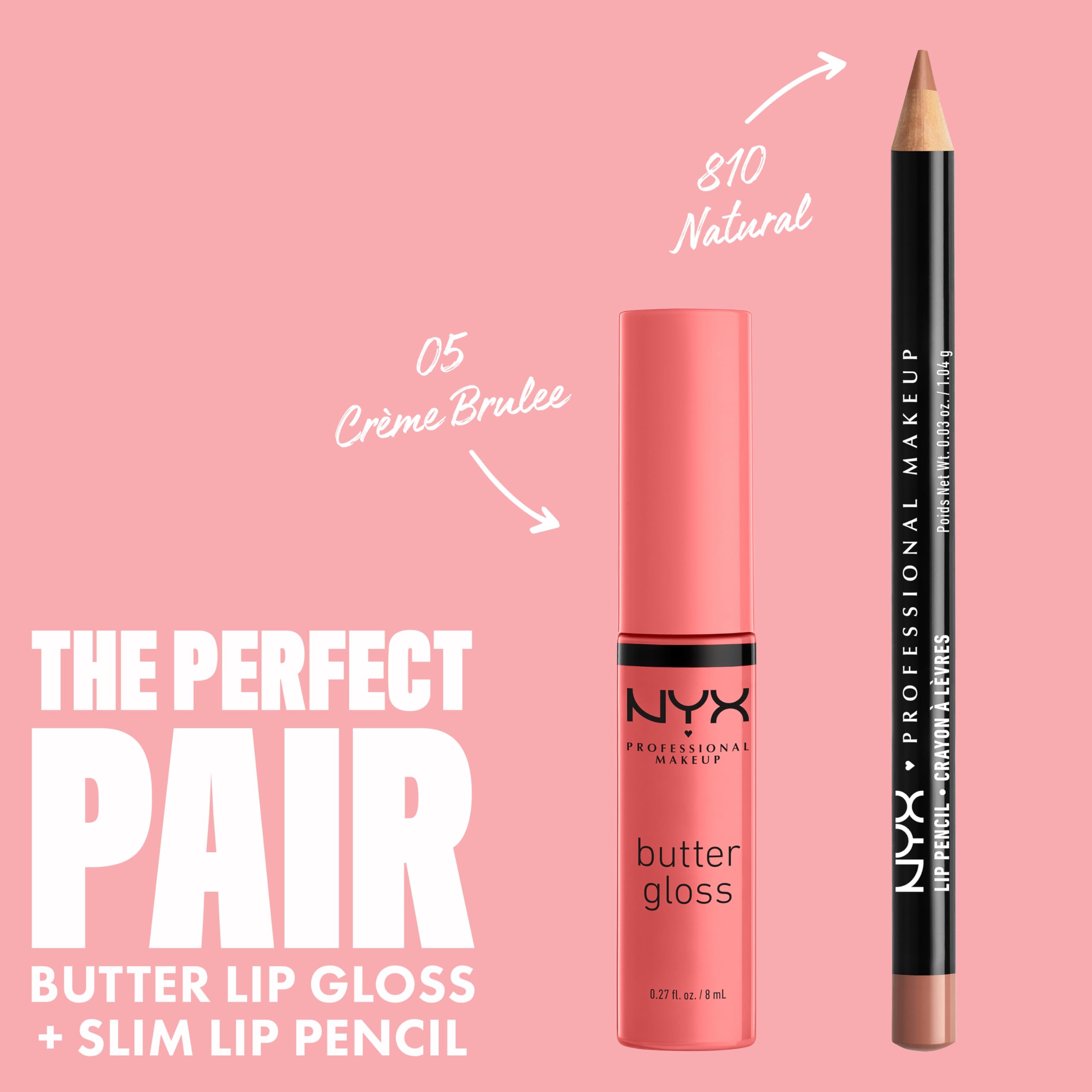 NYX Butter Gloss Creme Brulee, brillo sutil para realzar el color de labios