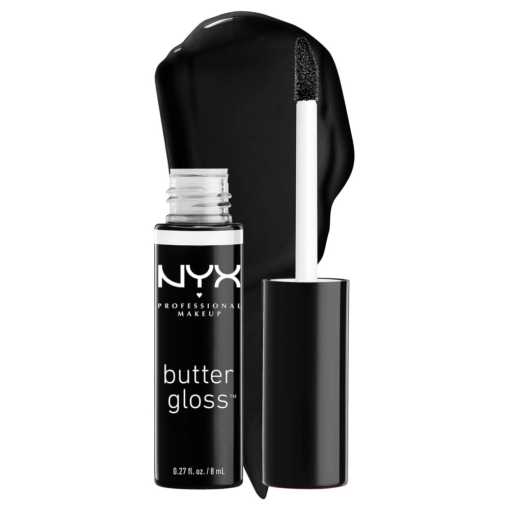 NYX PROFESSIONAL MAKEUP Butter Gloss Licorice negro brillo labial suave para uso diario