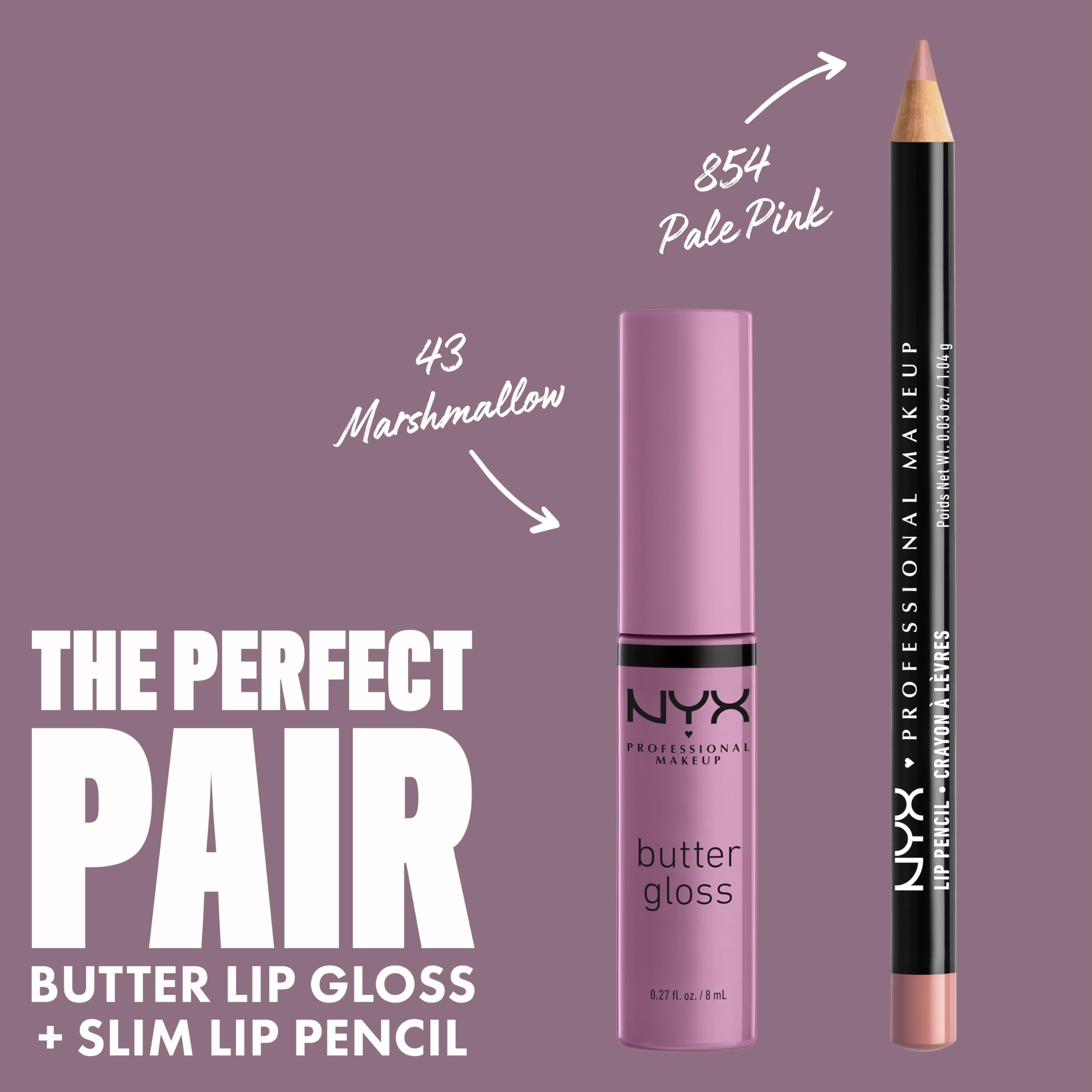 NYX Butter Gloss Marshmallow acabado suave y no pegajoso en labios