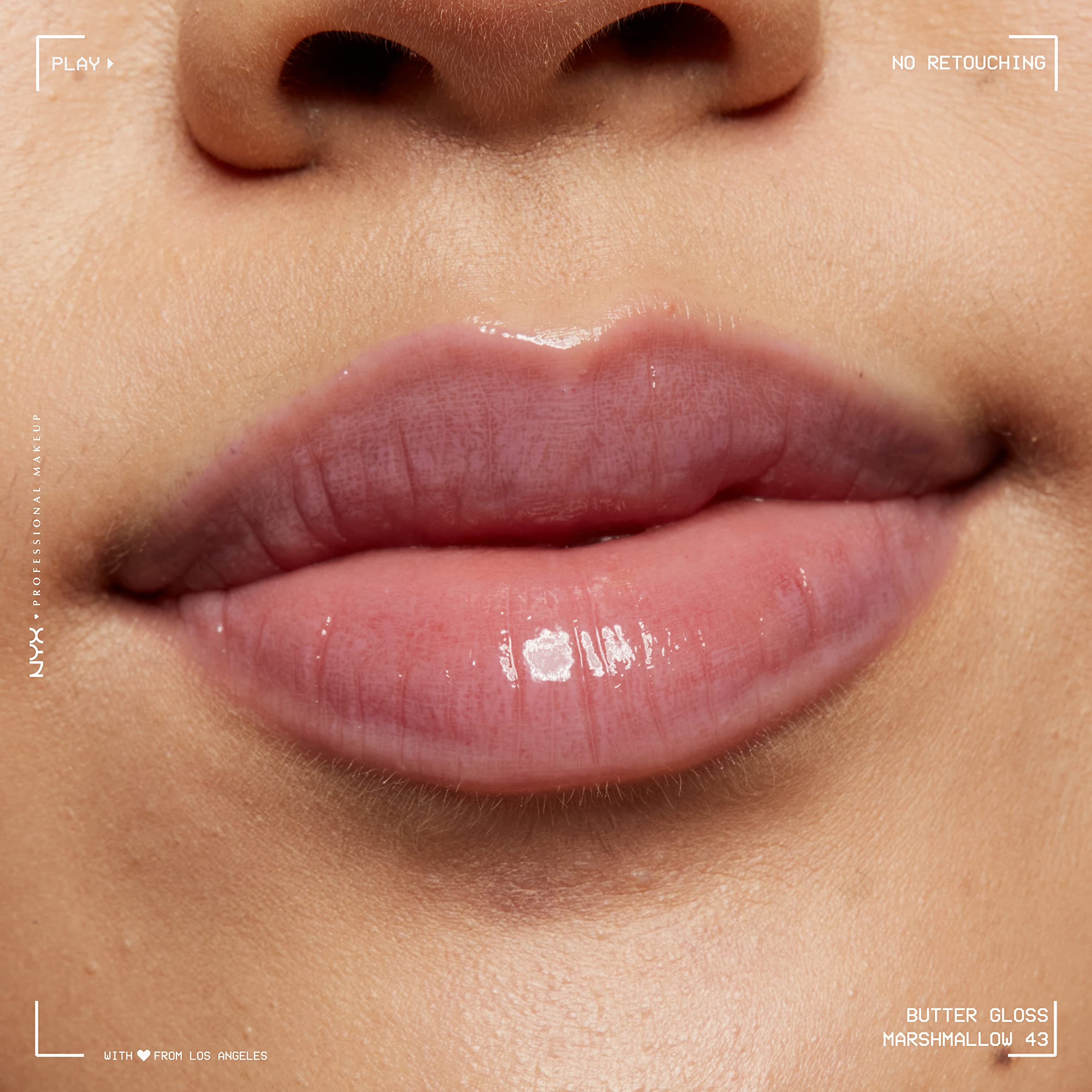 NYX Butter Gloss Marshmallow presentación práctica para el bolso