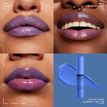 Textura cremosa de NYX Butter Gloss que desliza con brillo suave.