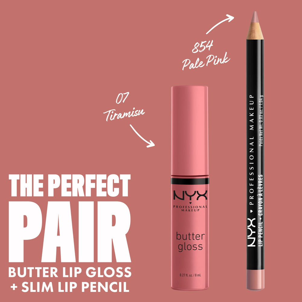 NYX Butter Gloss Tiramisu, formato práctico para retoques durante el día.
