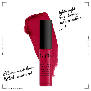 NYX Crema de Labios Mate Suave Monte Carlo: acabado mate duradero para todo el día