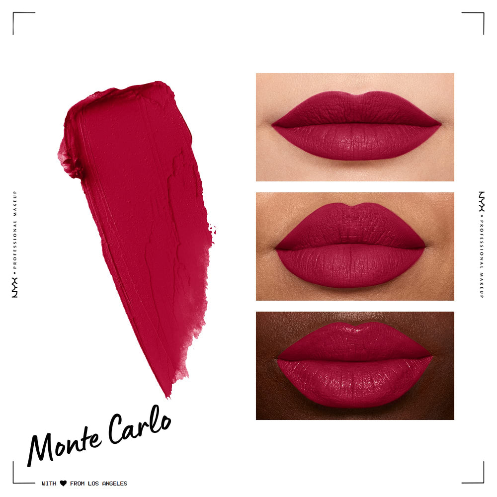 NYX Monte Carlo Crema de Labios Mate: tono profundo y textura cremosa