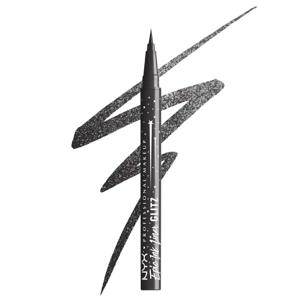 NYX Epic Ink Glitz delineador Graphite Glitz, delineado intenso y duradero para fiestas nocturnas.