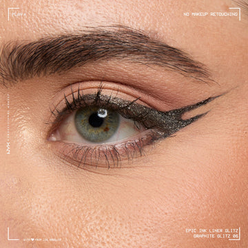 NYX Epic Ink Glitz delineador Graphite Glitz, color metálico que realza la mirada con una pasada.