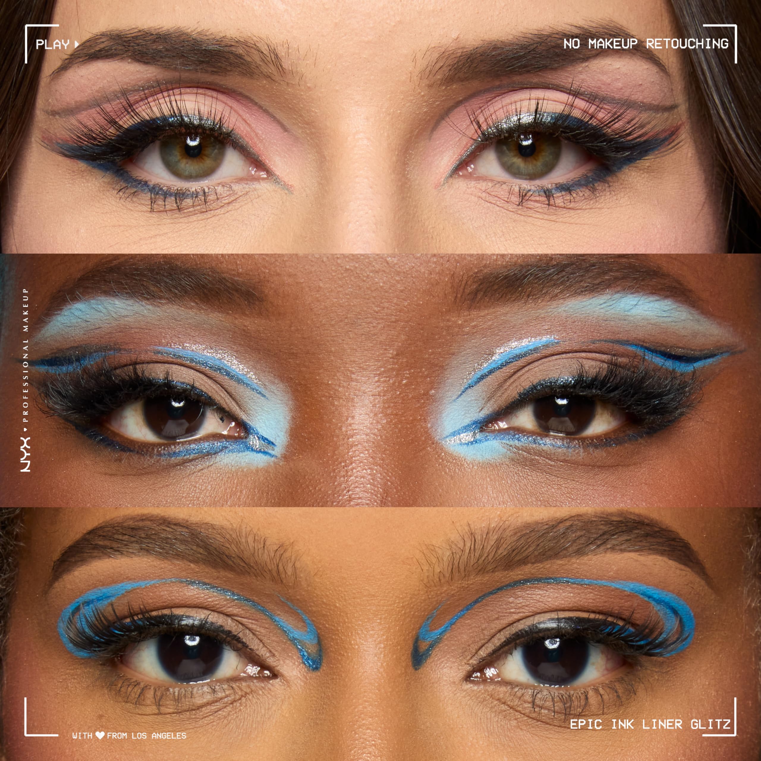 Delineado estilo ojo de gato con NYX Epic Ink Liner y durabilidad.