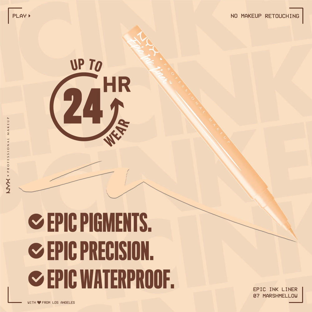 NYX Epic Ink Liner look cat-eye definido